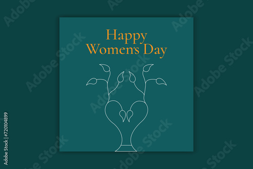 happy women's day social media banner design 