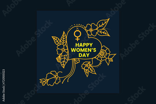 happy women's day social media banner design 