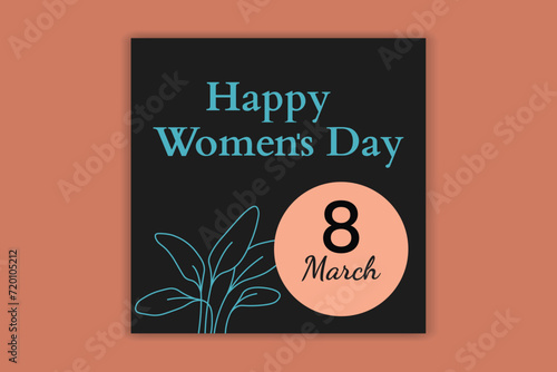 happy women's day social media banner design 
