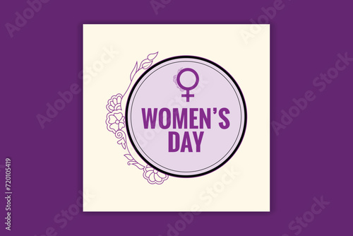 happy women's day social media banner design 