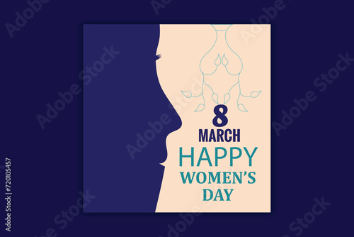 happy women's day social media banner design 