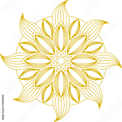simple lotus flower lineart