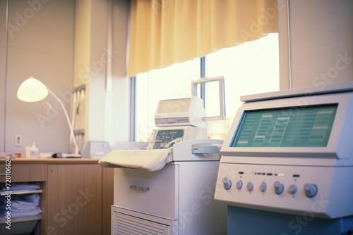 medical ultrasound machine in a hospital room