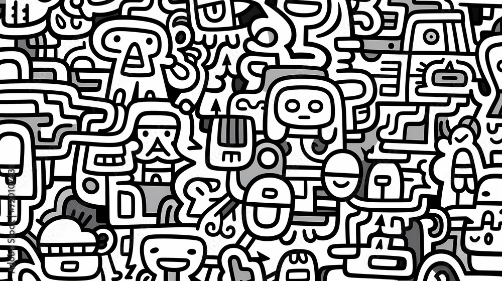 Abstract seamless doodle background, artistic background Abstract seamless doodle background, artistic background
