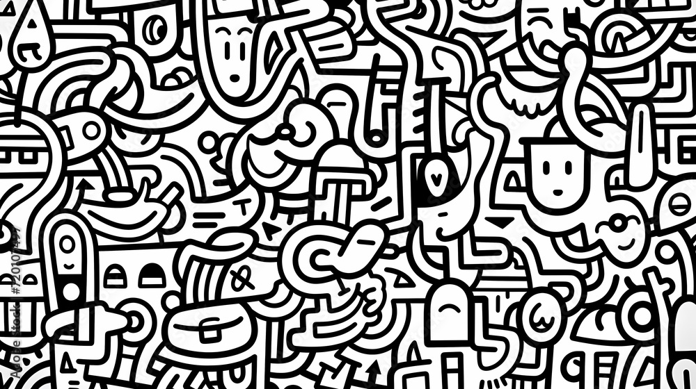 Abstract seamless doodle background, artistic background Abstract seamless doodle background, artistic background