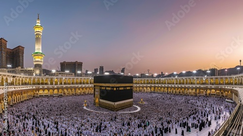 Kaaba in Mecca Saudi Arabia during haj or umrah
