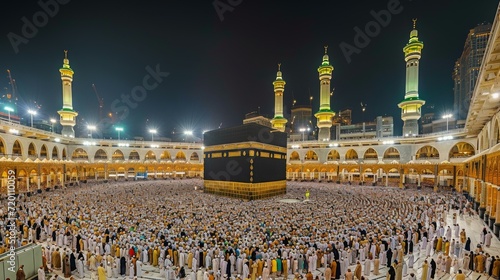 Kaaba in Mecca Saudi Arabia during haj or umrah