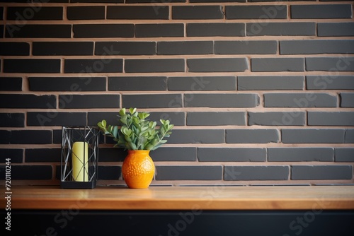 black brick wall with contrasting mortar