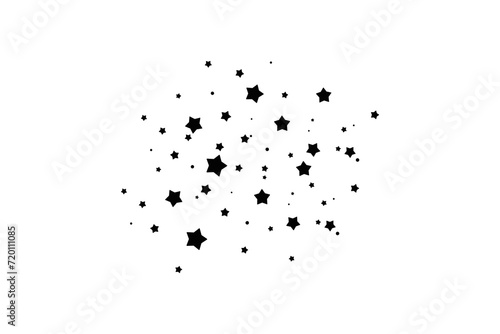 Modern template of luxurious black stars. Elegant design for greeting cards, business, presentation or congratulations. Meteoroids, comets, asteroids and stars. Powder star on white background.  © Ольга Боярина