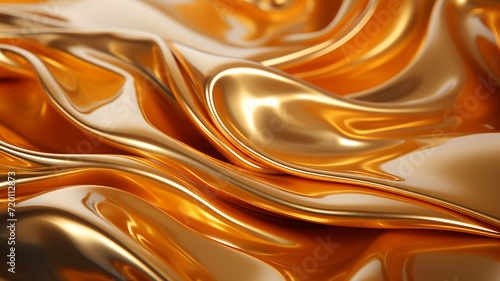 Abstract orange background with smooth lines in it. 3d render