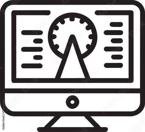 clipart of an aqi meter with different pollution levels on white background, icon