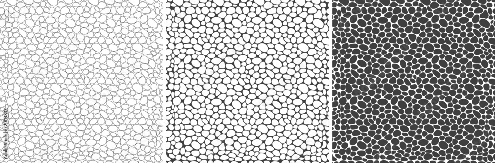 Naklejka premium Pebble mosaic texture. Seamless stone pattern