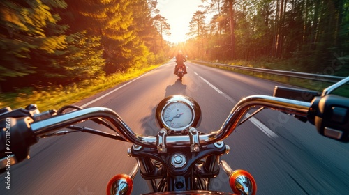 motorcycle on the road photo