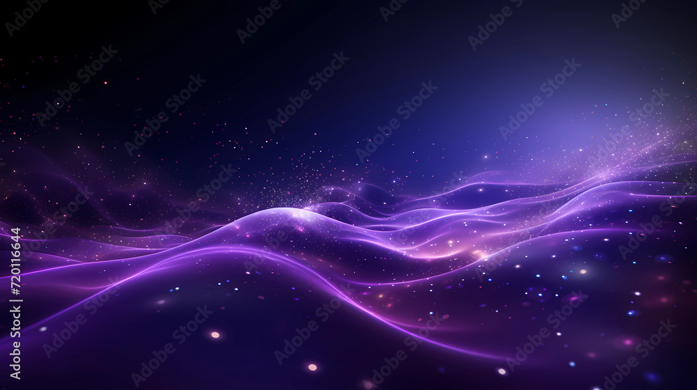 Digital purple particles wave and light abstract background with shining dots stars. Digital purple particles wave and light abstract background with shining dots stars.