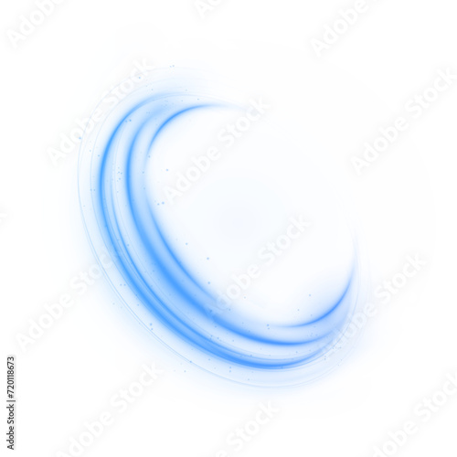 Glow blue lines png of speed. Glow effect png. Abstract motion lines. Light trail wave, fire path trace line, car lights, fiber optic and glow curve swirl 