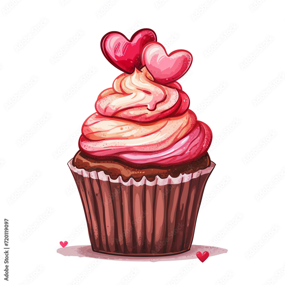 cupcake with heart