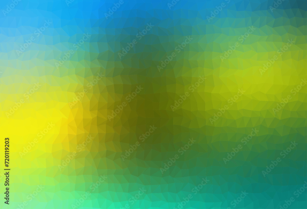 Dark Blue, Yellow vector abstract polygonal cover.