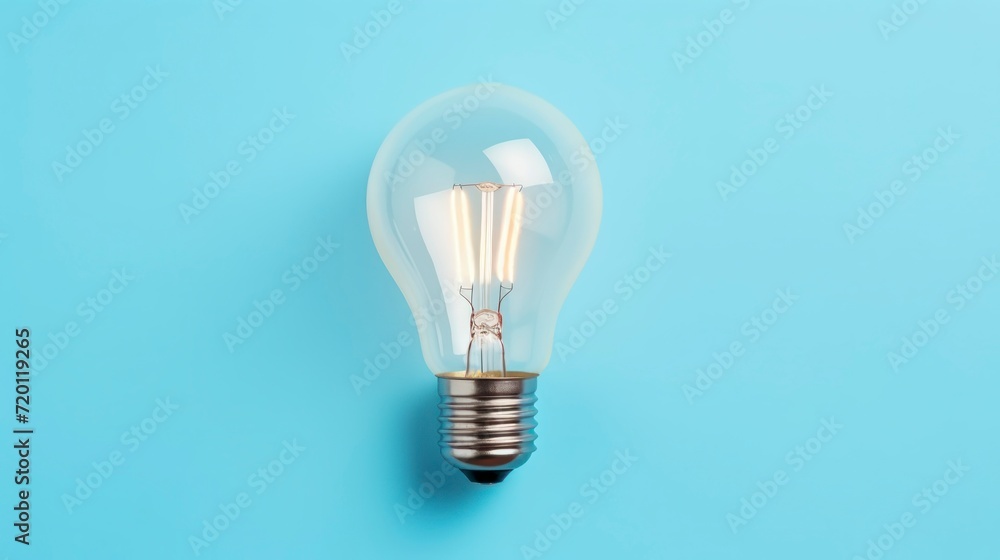 Light bulb on blue background. Concept of idea, innovation and creativity. Light bulb on blue background. Concept of idea, innovation and creativity.