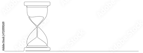 one continuous line of hourglass. editable stroke