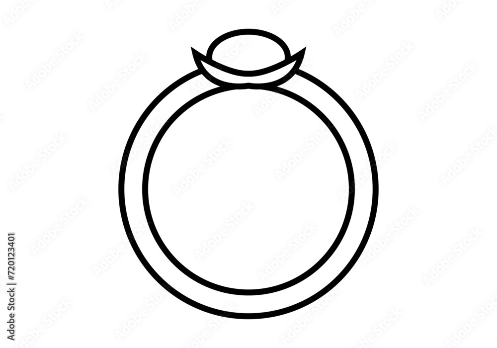 Icono de un anillo con una piedra preciosa. Icono de un anillo con una piedra preciosa.