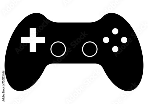 Icono negro de control de videoconsola de videojuegos.