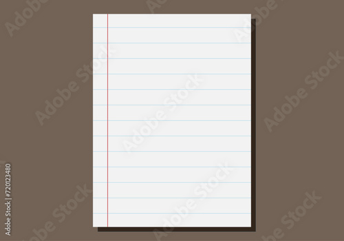 Hojas con línea para escribir vacías.