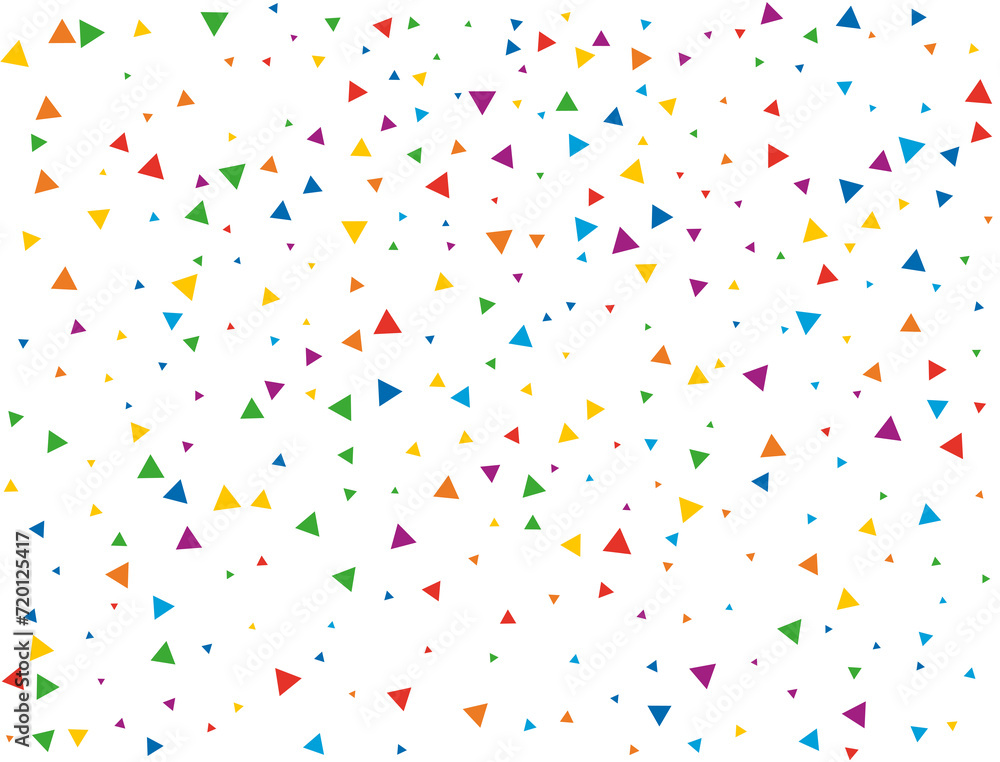 Colored Rainbow Triangular Confetti