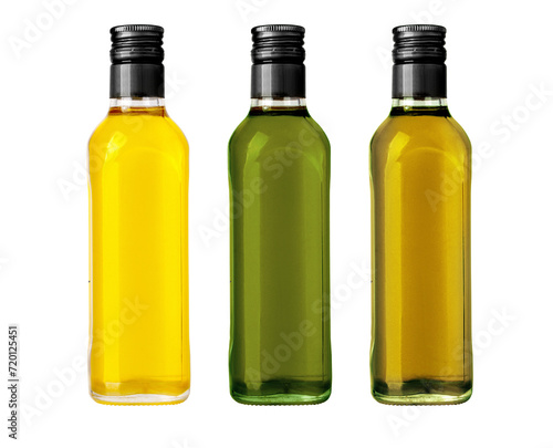 oil bottles isolated
