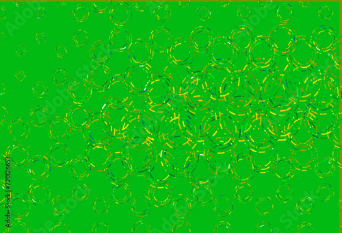 Light green  yellow vector pattern with spheres.