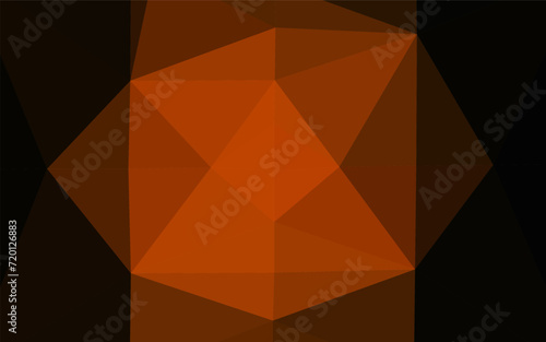 Dark Yellow  Orange vector blurry triangle texture. Shining colored illustration in a Brand new style. Completely new design for your business.