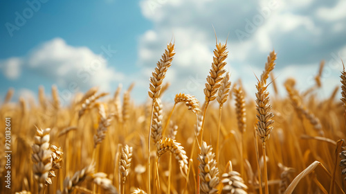 Close up of wheat ears field of wheat