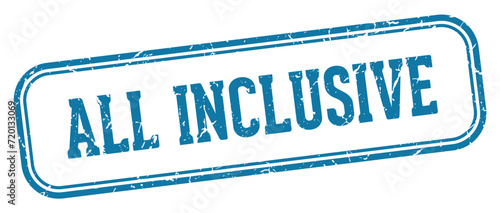 all inclusive stamp. all inclusive rectangular stamp on white background