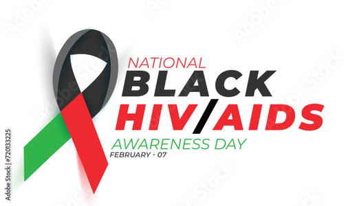 National Black HIV AIDS Awareness Day. background, banner, card, poster, template. Vector illustration.