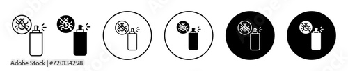 Insecticide vector icon set collection. Insecticide Outline flat Icon.