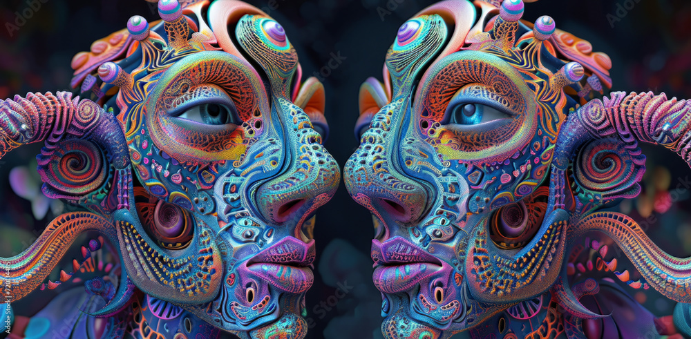 DMT or LSD psychedelic human vision of geometric creatures from other worlds other, dimentions. Mama Ayahuasca, drug, psychedelic divine cosmic trippy godly spiritual entity. Expanded Consciousness. DMT or LSD psychedelic human vision of geometric creatures from other worlds other, dimentions. Mama Ayahuasca, drug, psychedelic divine cosmic trippy godly spiritual entity. Expanded Consciousness.
