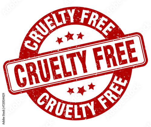 cruelty free stamp. cruelty free label. round grunge sign
