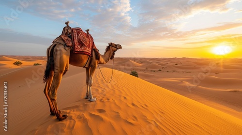 Camel in desert, UAE theme