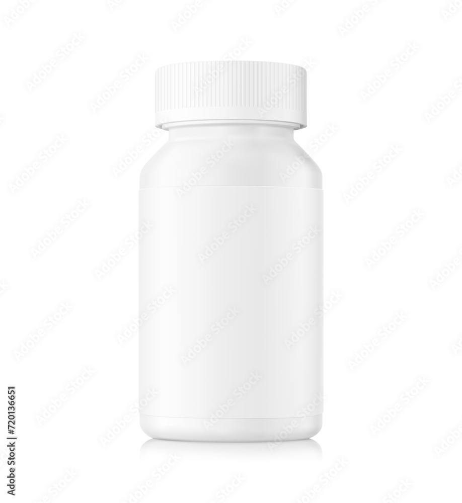 Mockup of plastic bottle. Vector illustration isolated on white background. Can be used for medical, cosmetic and etc. Perfect for final pack shot of your product. EPS10. Mockup of plastic bottle. Vector illustration isolated on white background. Can be used for medical, cosmetic and etc. Perfect for final pack shot of your product. EPS10.