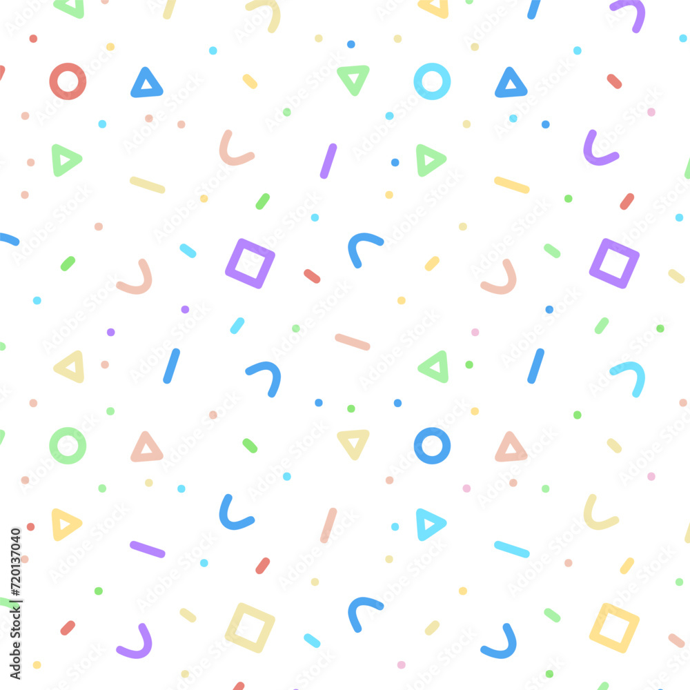 Pastel coloured memphis style pattern design background Pastel coloured memphis style pattern design background