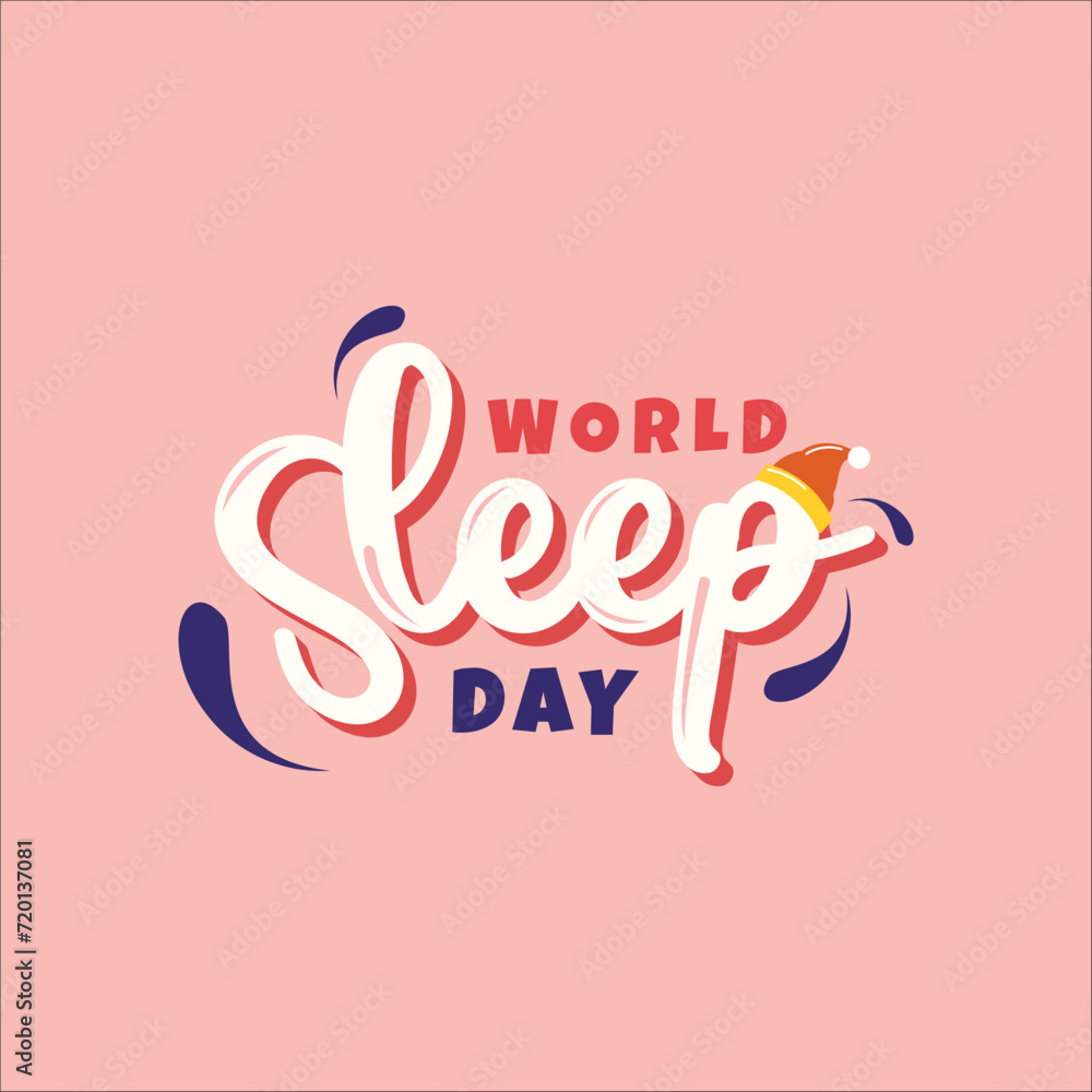 World Sleep Day Retro Style Vector Design