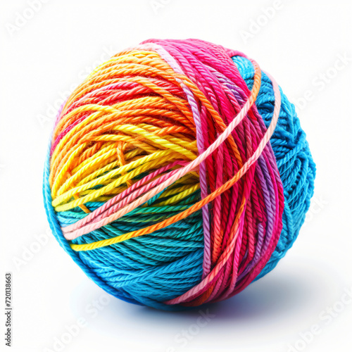 Colorful yarn ball