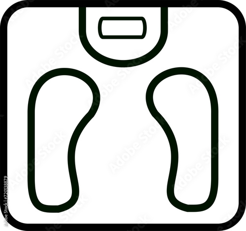 Weight scales line icon. Replaceable vector design.