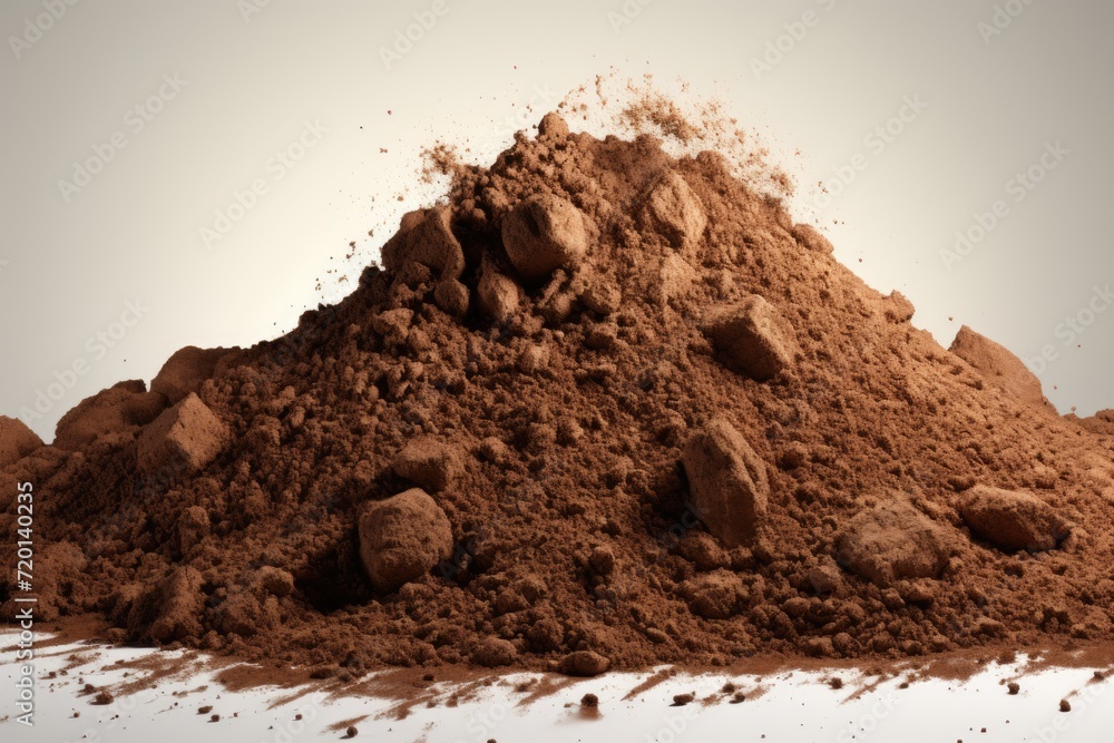 Isolated humus soil pile on white background. Isolated humus soil pile on white background.