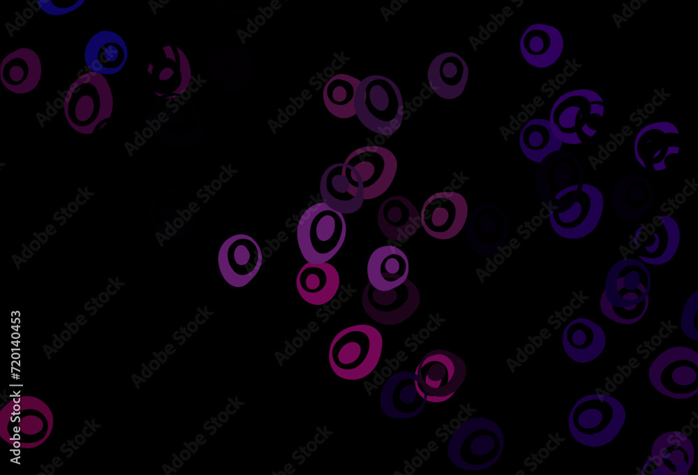 Dark Purple, Pink vector texture with disks. Dark Purple, Pink vector texture with disks.