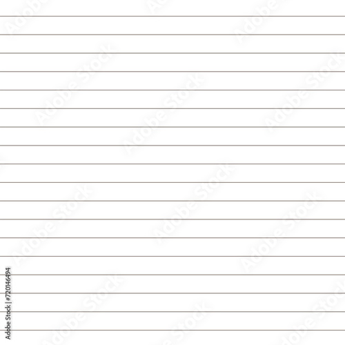 Blank loose leaf notebook paper background. Realistic line paper note. lined vector horizontal illustration with white background.