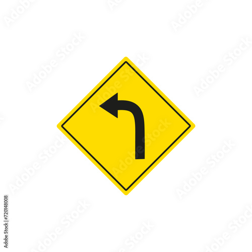 turn left sing. Stock vector