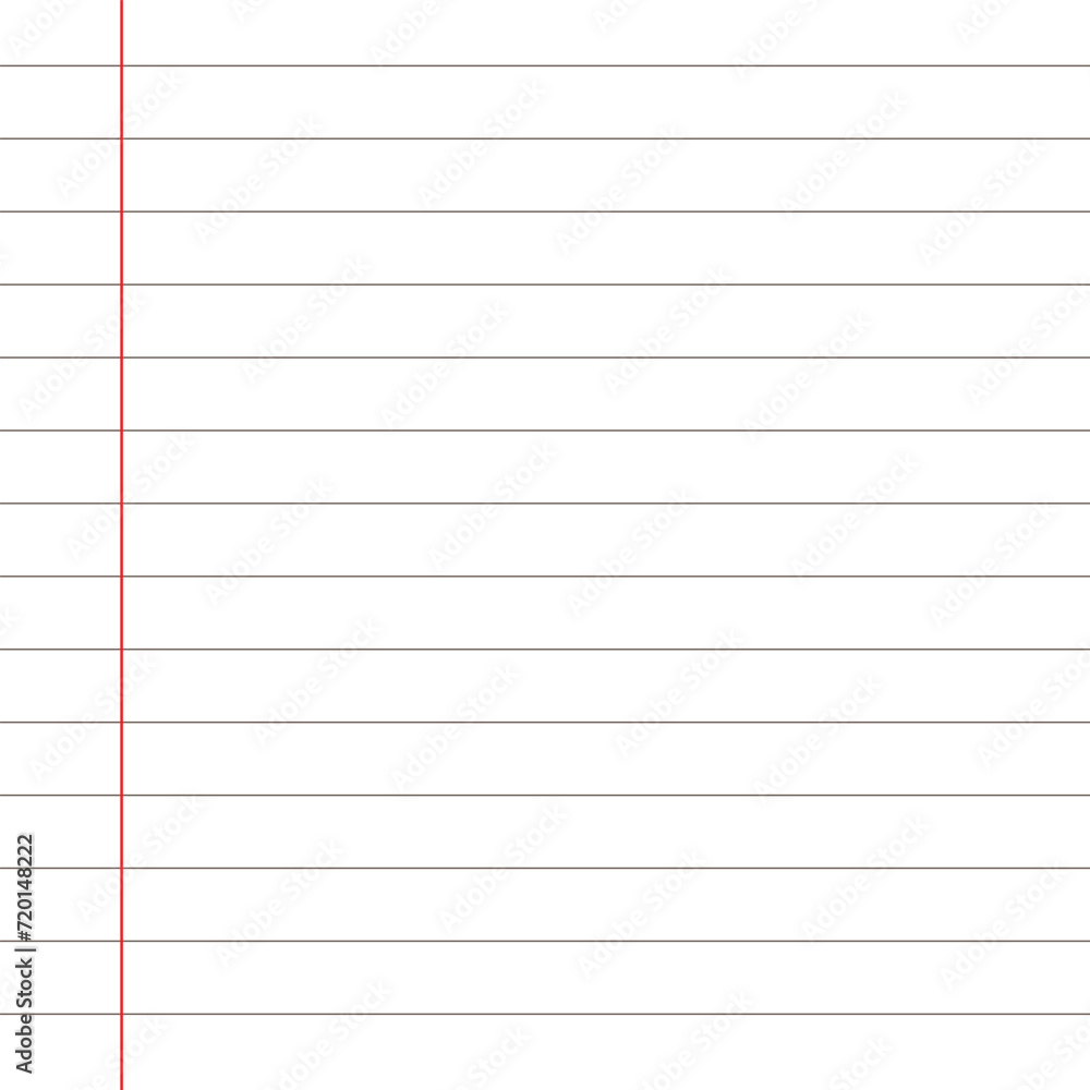 Blank loose leaf notebook paper background. Realistic line paper note. lined vector horizontal illustration with white background. Blank loose leaf notebook paper background. Realistic line paper note. lined vector horizontal illustration with white background.