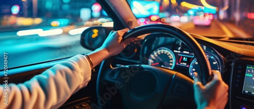 Wallpaper Mural driving at night from cockpit view Torontodigital.ca