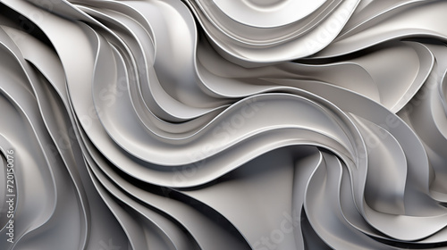 wonderful classic inspired waves on a silver wall, modern elegant luxury design #720150076