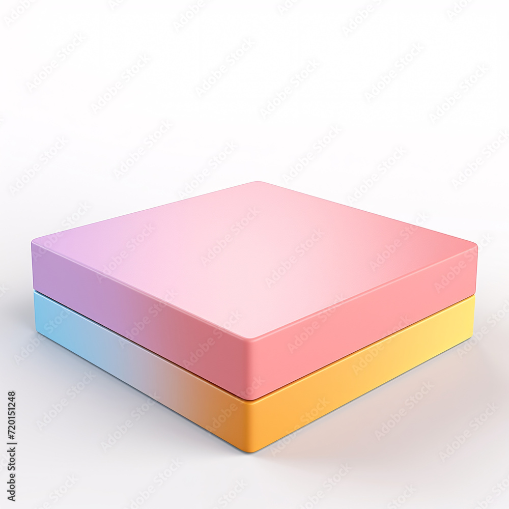 Elevate presentations with a colorful pastel square podium on a yellow background, a vibrant and modern platform for dynamic displays. Elevate presentations with a colorful pastel square podium on a yellow background, a vibrant and modern platform for dynamic displays.